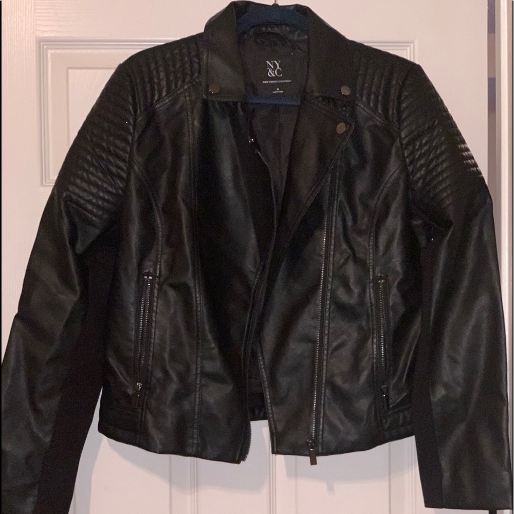 Ny&Co faux leather moto jacket